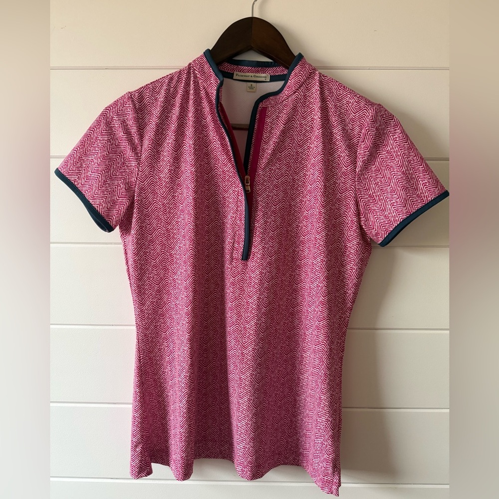 Fairway & Greene Women’s S Golf Mock Neck Zip Top